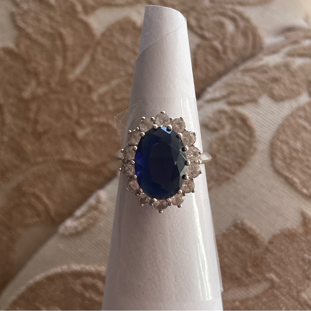 Sterling Silver Sapphire Ring